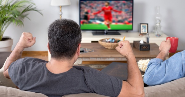 A conservatory living room can be a great place to watch football