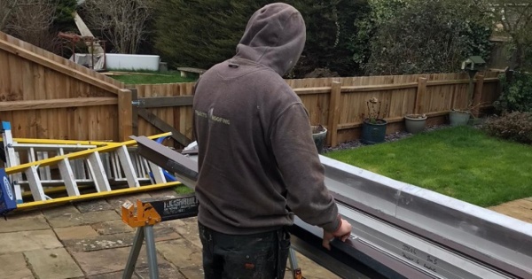 P4R employee installing making a conservatory roof Conversion