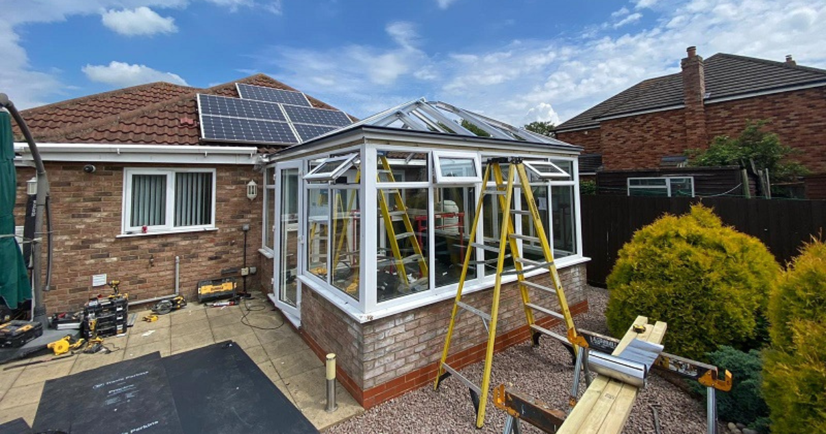 Conservatory being refurbished