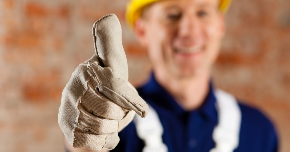 A P4R worker on the site of a insulated conservatory construction (1)