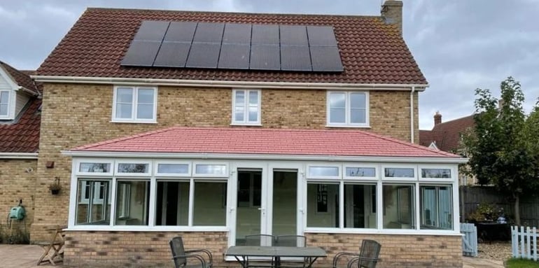 Beautiful red-tiled insulated conservatory transformed by Projects4Roofing