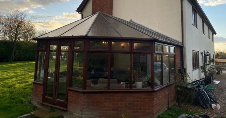 Before a conservatory roof installation