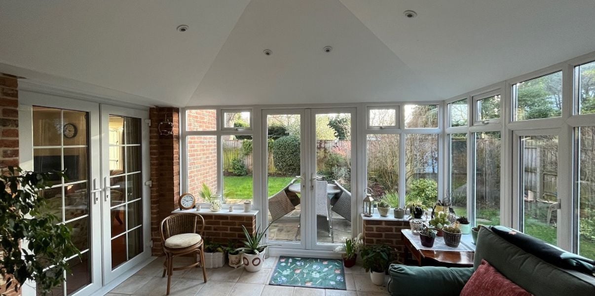 Lovely conservatory transformed by Projects4Rooding, compliant with all building regulations