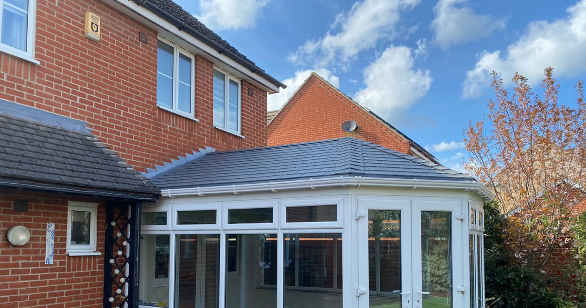 conservatory roof conversion at projects4roofing with lightweight tiles