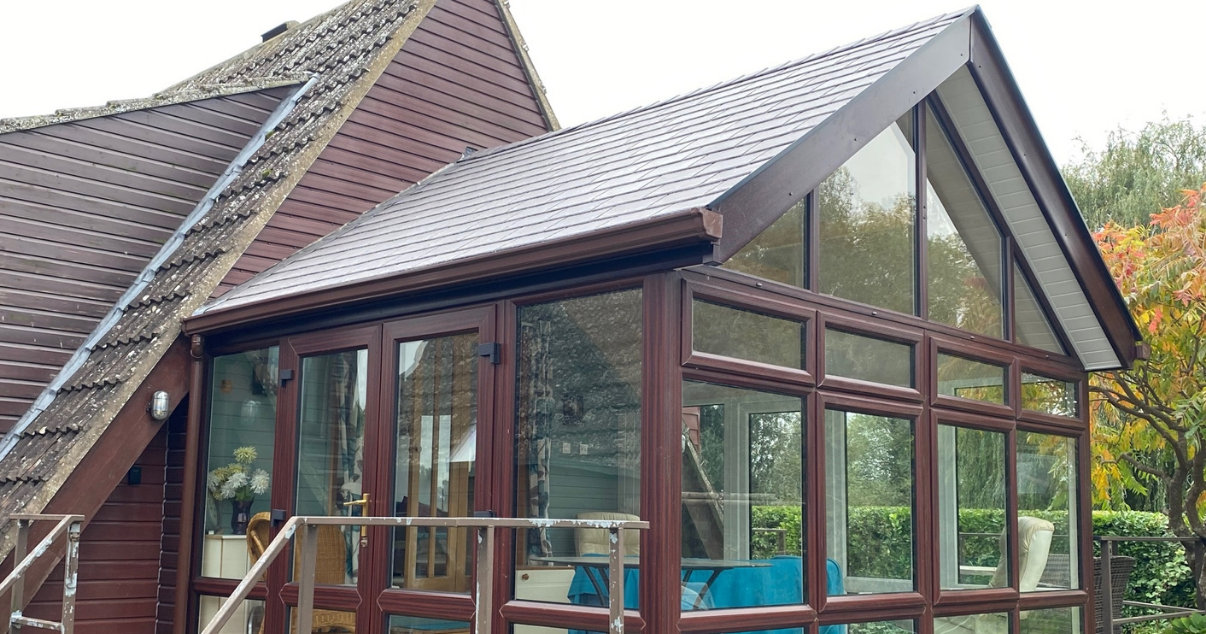 Conservatory after having a transformation due to its decomposing conservatory roof