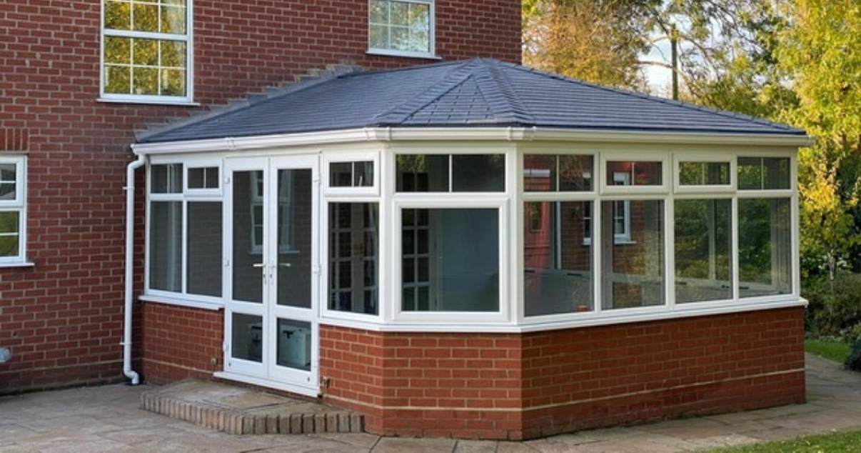 Conservatory roof after having a guardian warm roof transformation