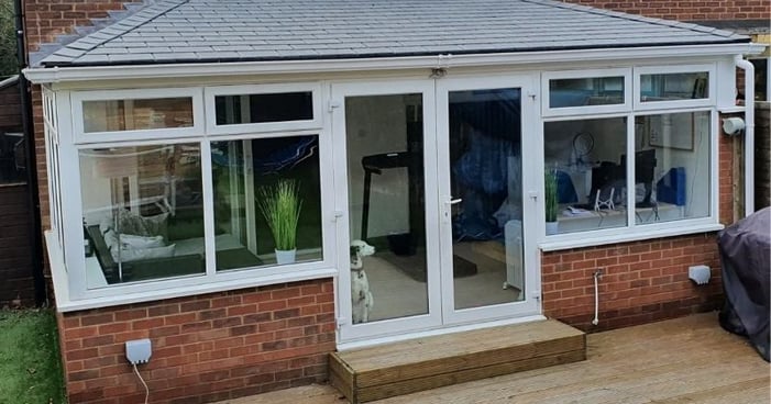Family is ready to enjoy their Conservatory with a Guardian Warm Roof (1)-1