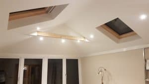 Plastered Ceiling in a Solid Conservatory Roof