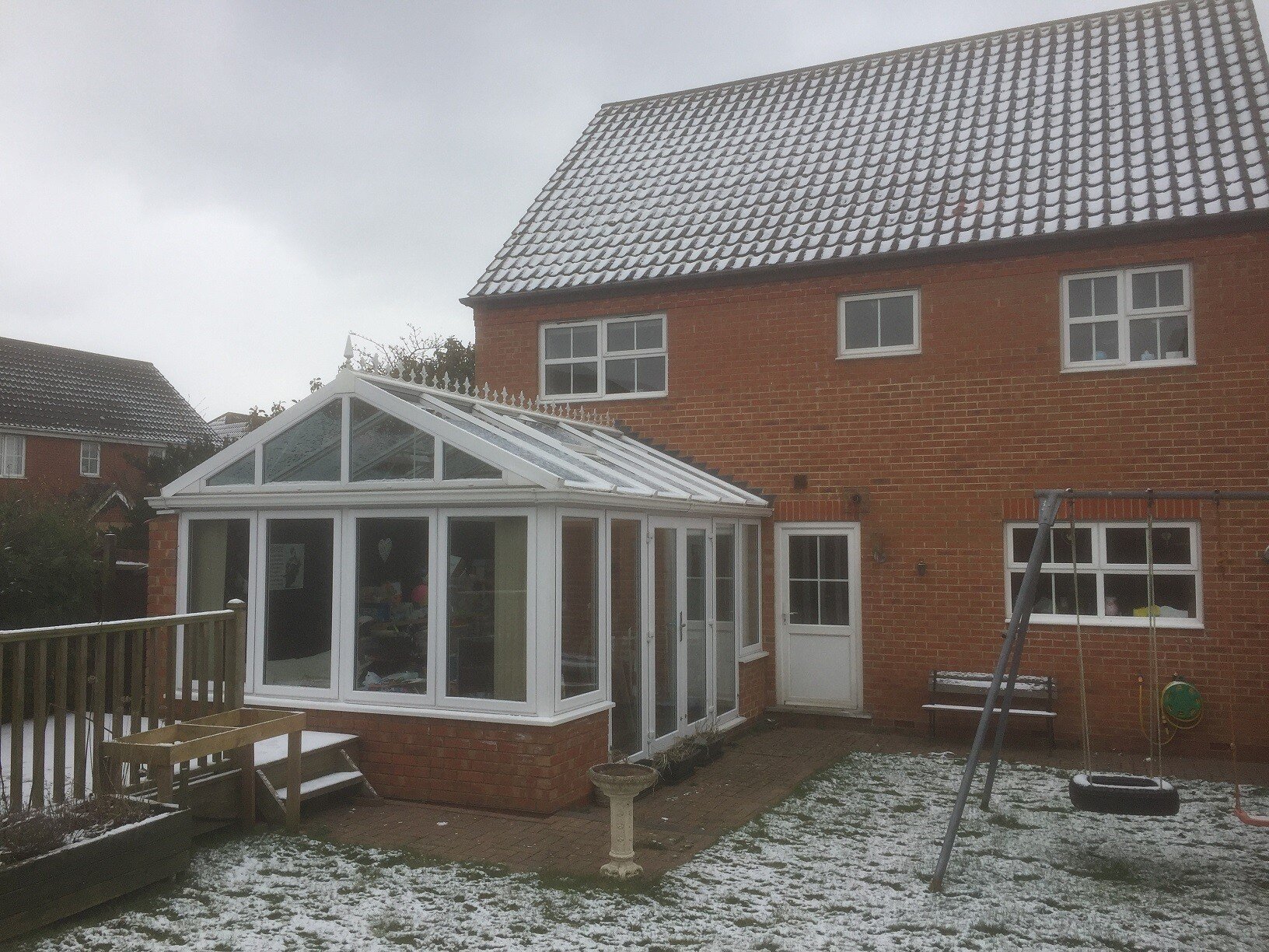 Conservatory before having a conservatory conversion with a Guardian Warm Roof