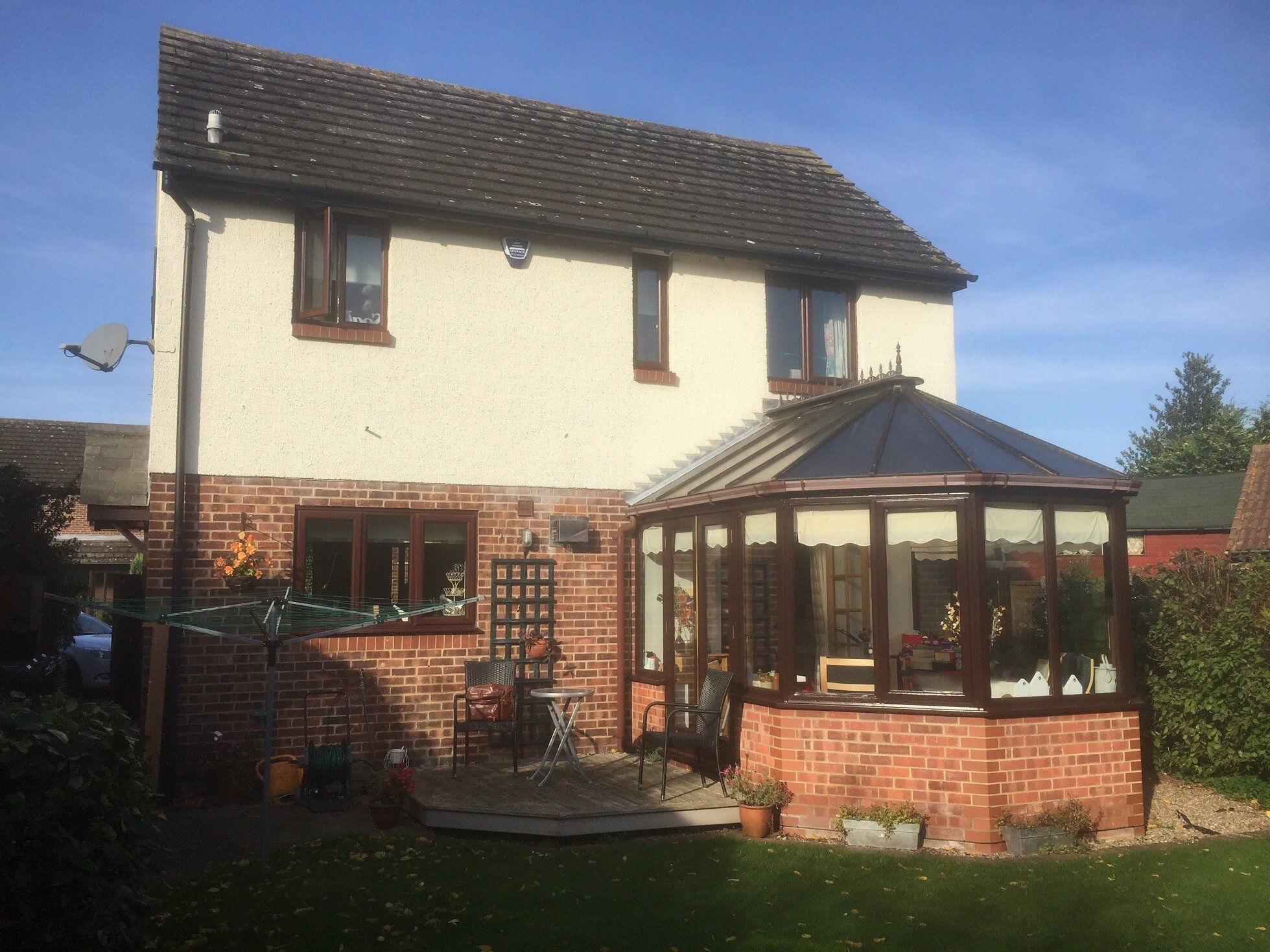 Conservatory before a Roof Conversion with a Guardian Warm Roof at Bar Hill, Cambridge