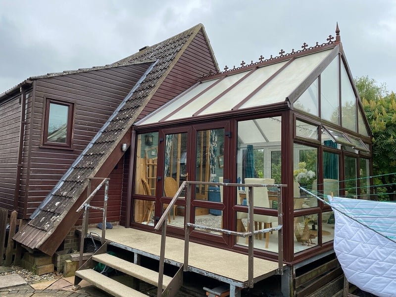 Conservatory in Cambridgeshire before a Tiled Conservatory Roof transformation