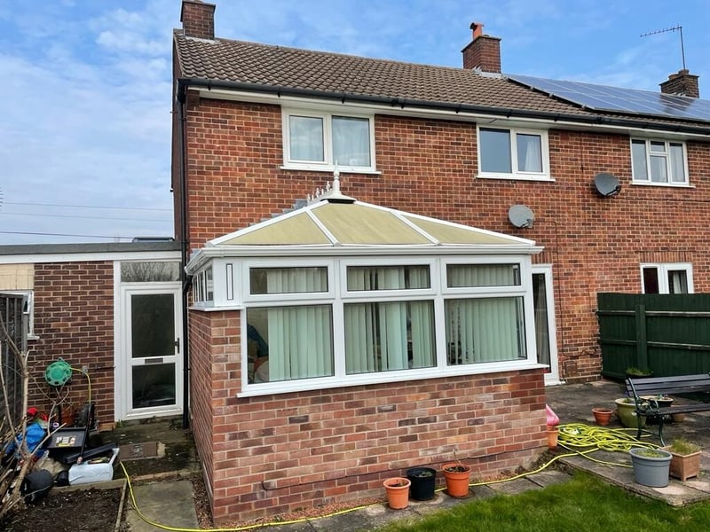 Conservatory before being transformed into an insulated conservatory roof