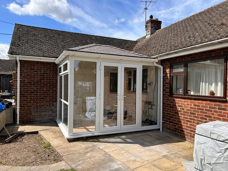 Mr. Osborn's transformed conservatory with a solid, insulated roof