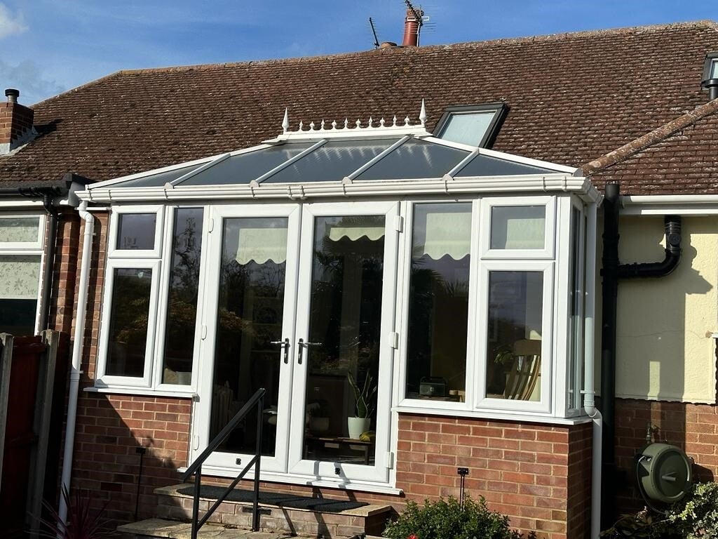 The Reader's conservatory before its roof replacement