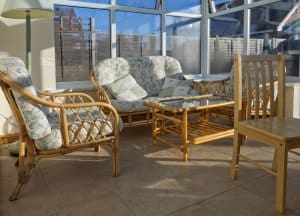 Beautiful Conservatory during summer sunset