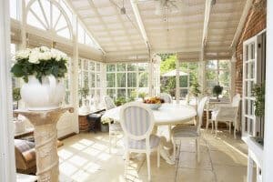 Bright and fresh Conservatory that keeps the cool air in during the summer