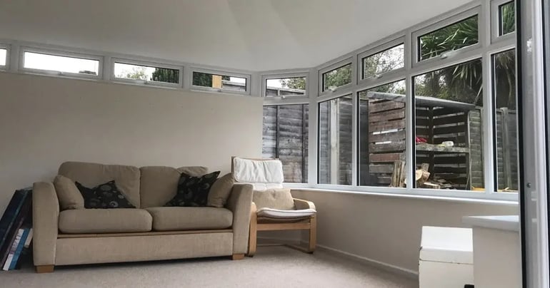 Study room gets converted for Christmas vacations after a conservatory conversion takes place