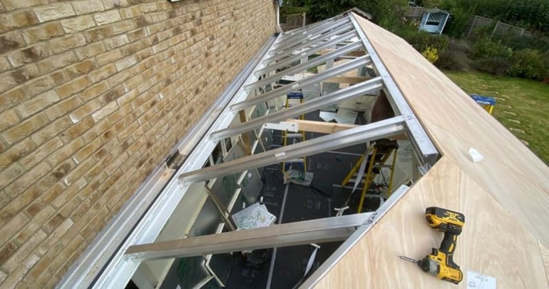 View of a Insulated Conservatory roof from the outside