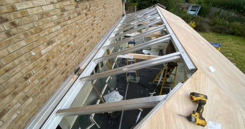 View of a Insulated Conservatory roof from the outside