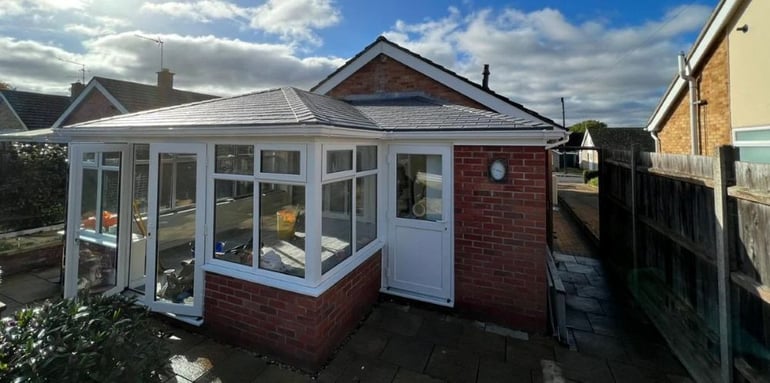 Wonderful conservatory on a sunny day, after P4R replaced its leaking conservatory roof