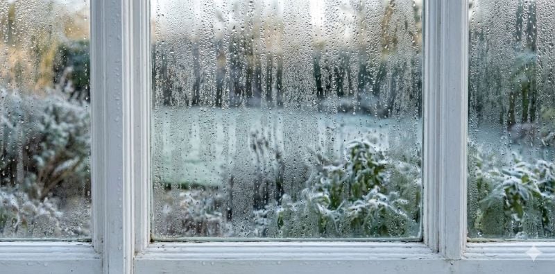 condensation forming in the conservatory