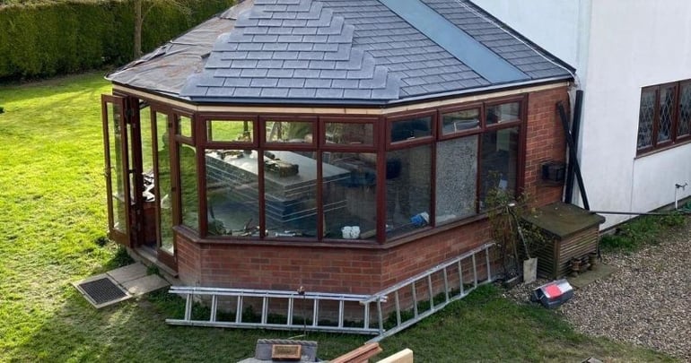 installing the tile for your conservatory roof so that it is watertight
