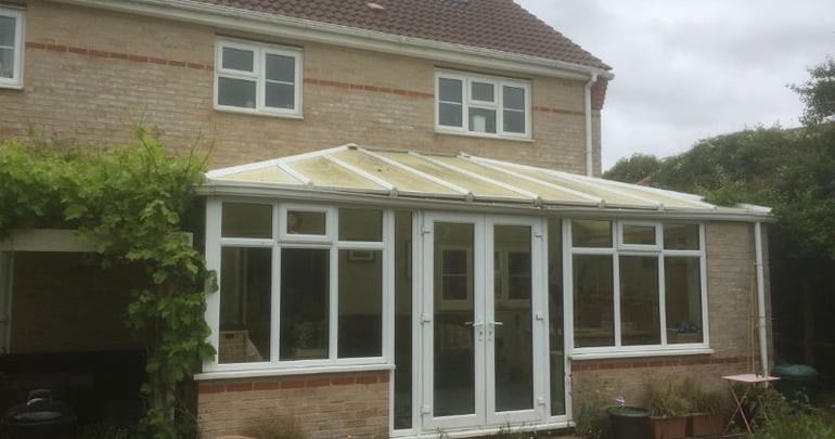 roof before being a transformed conservatory roof