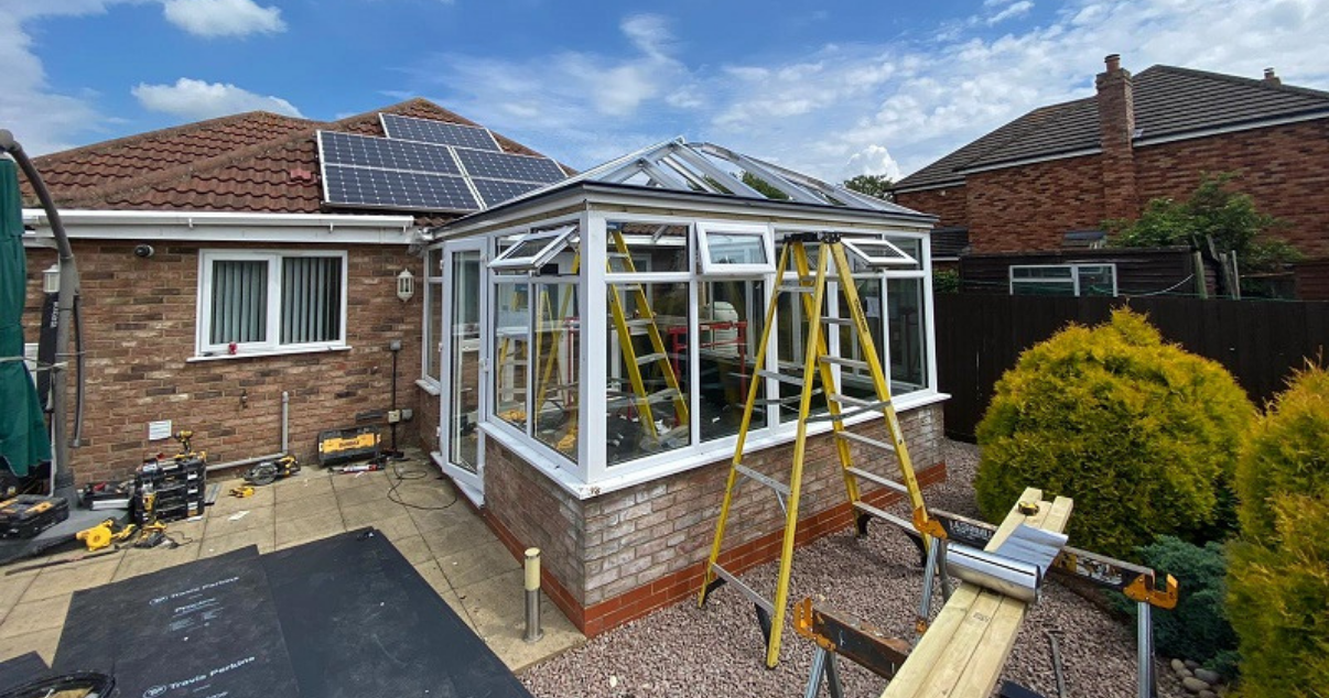 Conservatory in the middle of a transformation 