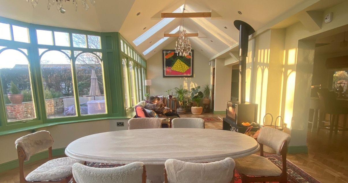 Conservatory with an open plan living design