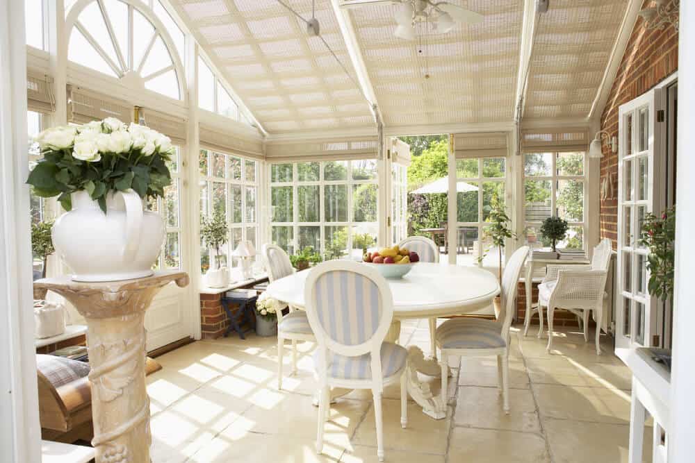 Bright and fresh Conservatory that keeps the cool air in during the summer